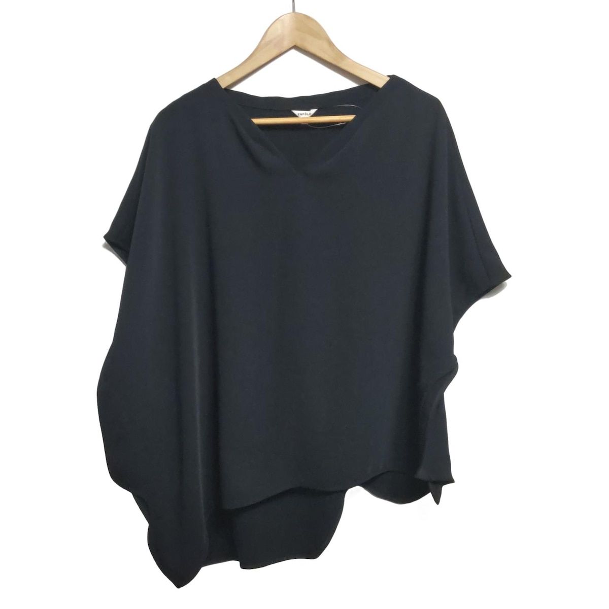 ♥ENFÖLD♥エンフォルド♥ブラックフリルチュニック極美品38 ENFOLD(エンフォルド) チュニック サイズ38 M レディース美品 - ダーク