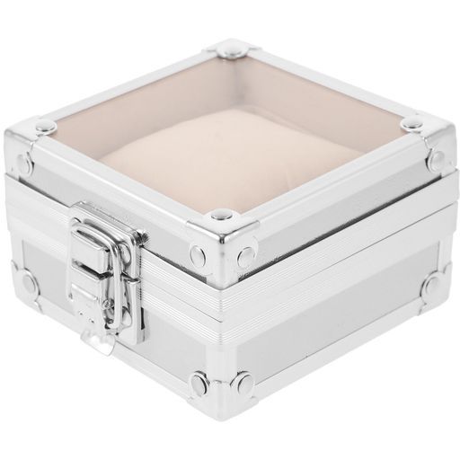 DOITOOL時計ケース1本用腕時計ケース収納ボックスシルバージュエリー収納ボックス9.5X9.5X5.5CM展示用ステンレス
