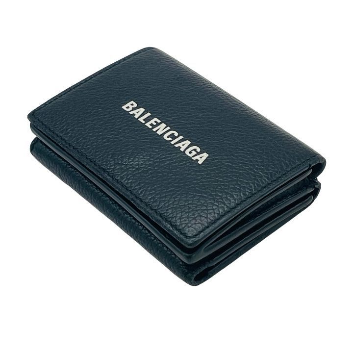 バレンシアガ エブリデイ　ブラック　３つ折り　財布　コンパクト　ウォレット BALENCIAGA バレンシアガ エブリデイ コンパクトウォレット 三つ折財布