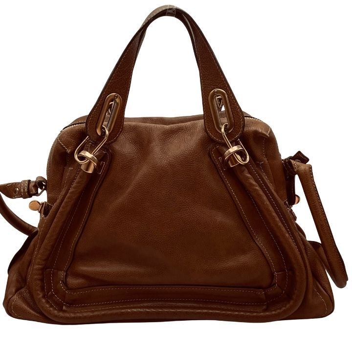 Chloe クロエ パラティ ショルダーバッグ 2way レザー ブラウン - メルカリ