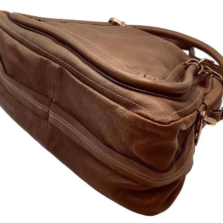 Chloe クロエ パラティ ショルダーバッグ 2way レザー ブラウン - メルカリ