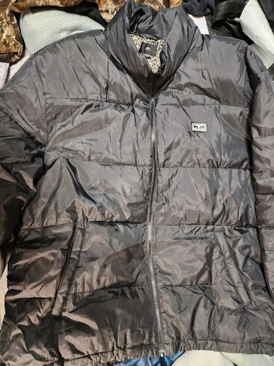 OBEY XL オベイ ブラック ダウン アウター ヒップ STREET ヴィンテージ オールドスクール レトロ