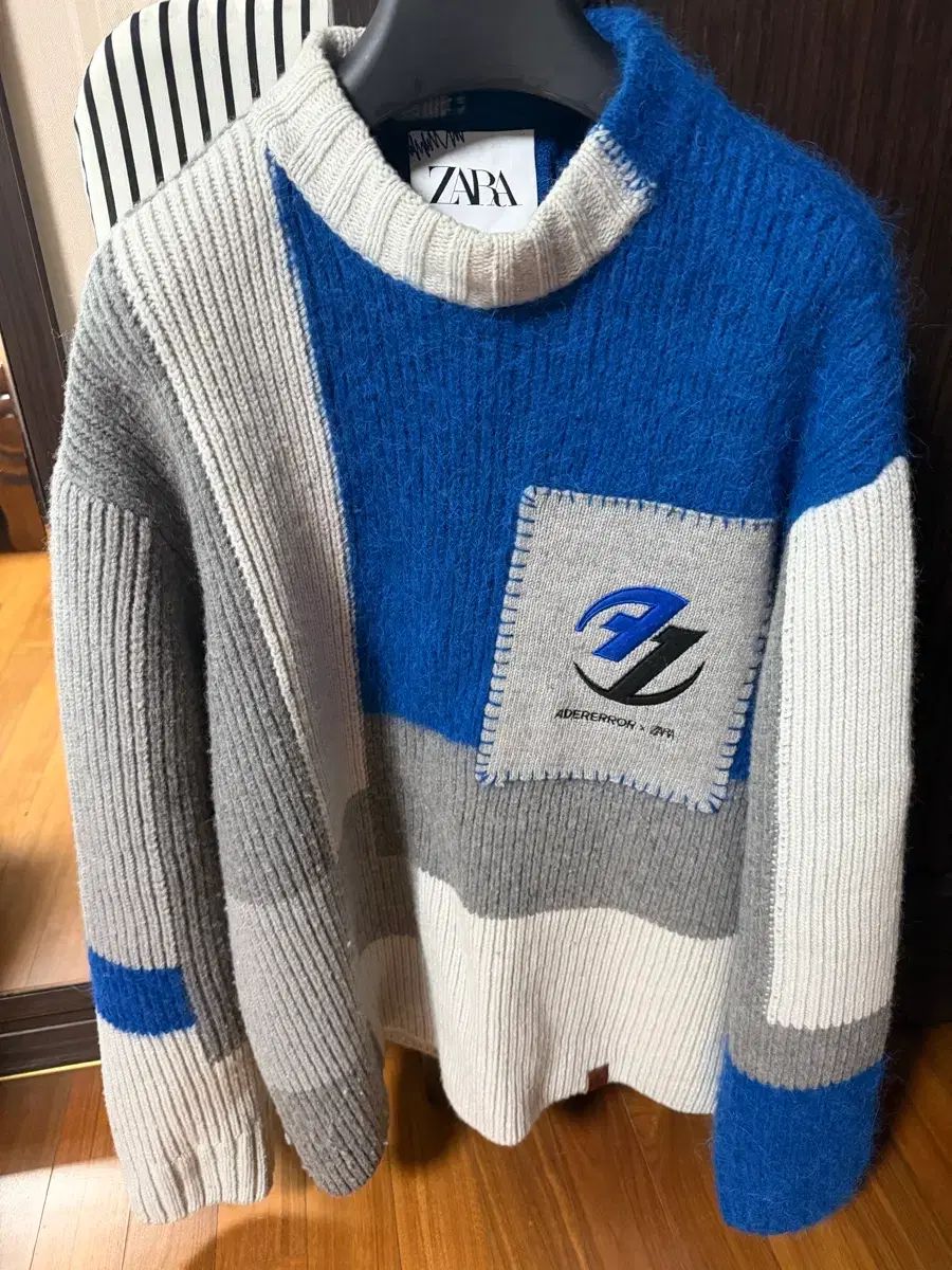 S-M ADER ERROR X ZARA パッチワーク オーバーサイズ ニット セーター マルチカラー
