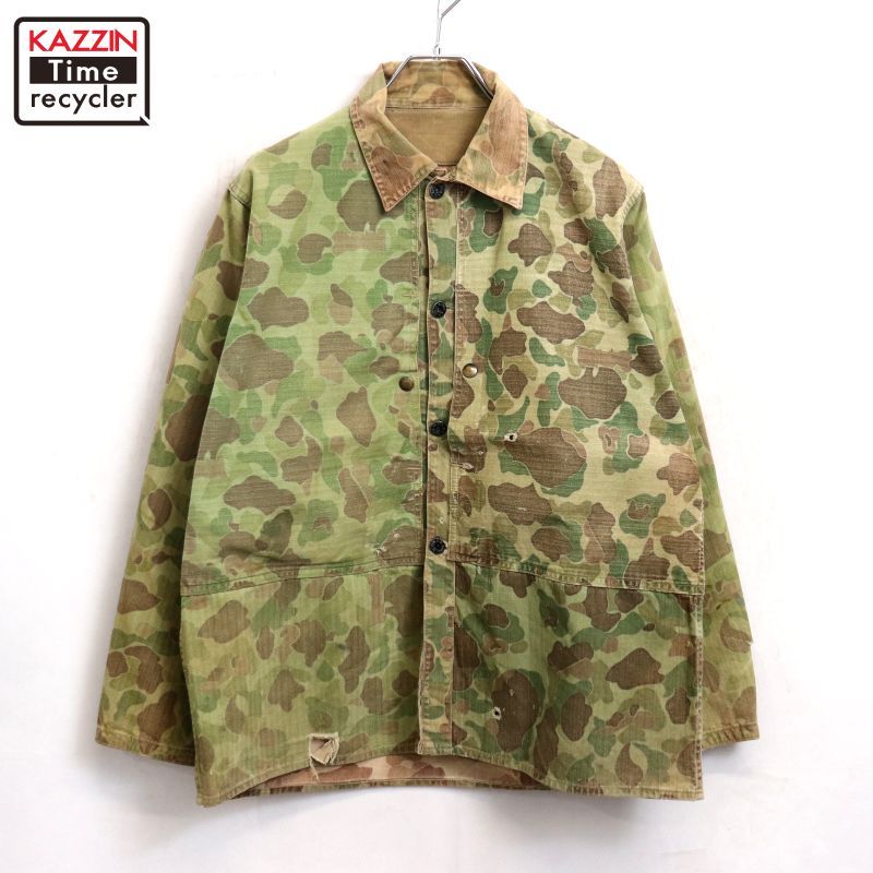 40s USA製 vintage U.S.MARINE CORPS 2トーン フロッグスキンカモ P-44