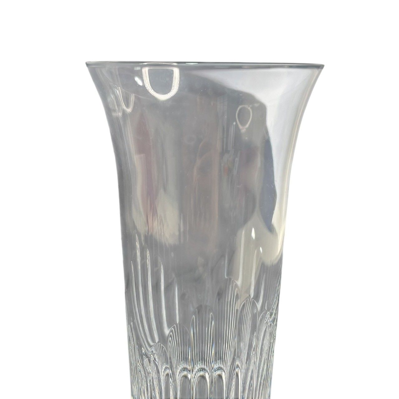 ○Baccarat クリスタル フローラ フラワーベース 花瓶 高さ18cm 幅