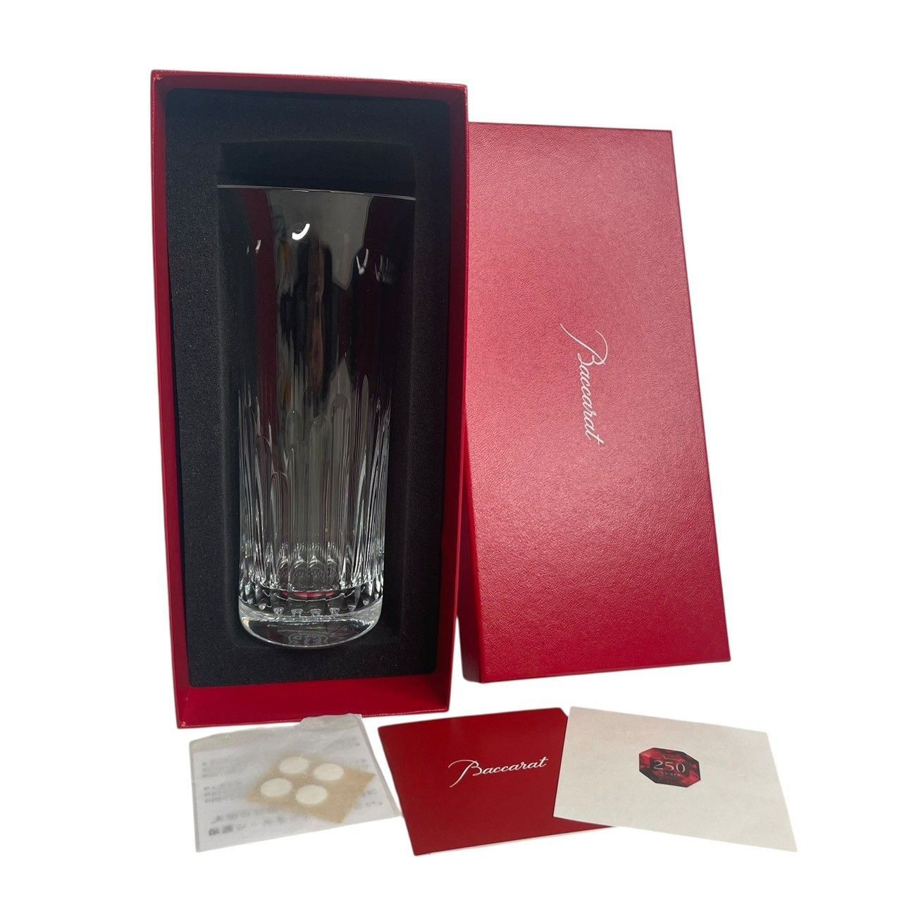 ○Baccarat クリスタル フローラ フラワーベース 花瓶 高さ18cm 幅