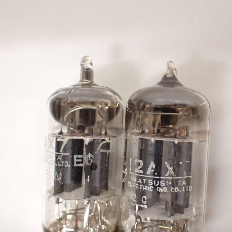 ∬ National (松下電器) 12AX7 + 12AX7T + 日立 12AT7 2本 計4本 双三