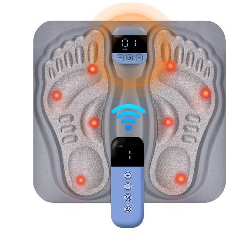 【足裏のツボにフィット】Deestop3DEMSフットマット足裏ケアフットリラックス6種モード19段階レベルリモコン付き男女兼用静音ギフトプレゼント極薄軽量
