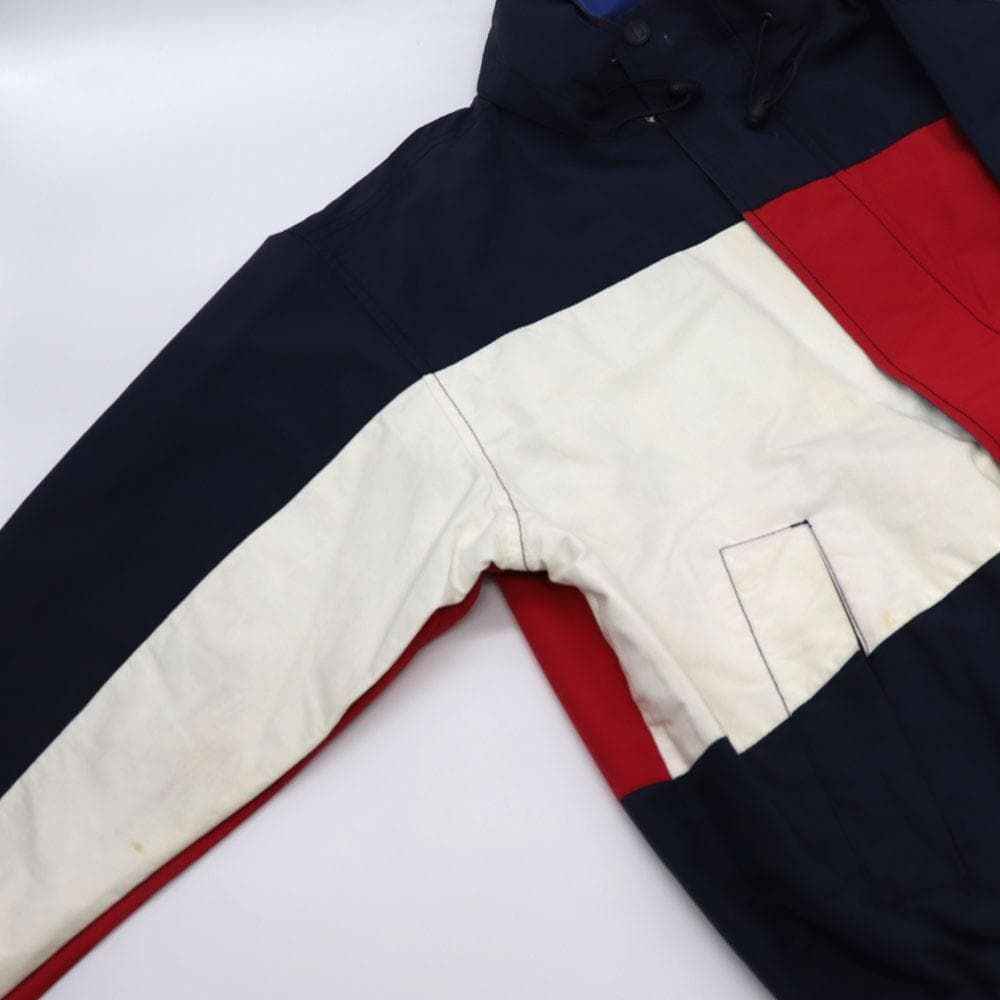 希少！90s トミーヒルフィガー 背中ロゴ刺繍リバーシブルナイロン