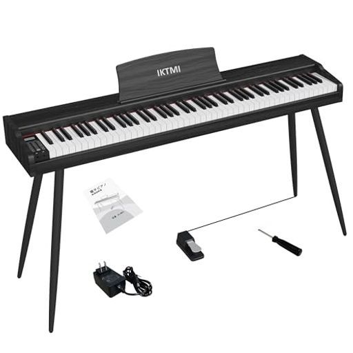 IKTMI電子ピアノ88鍵盤木製ピアノ88鍵DigitalPianoペダル付きスタンド