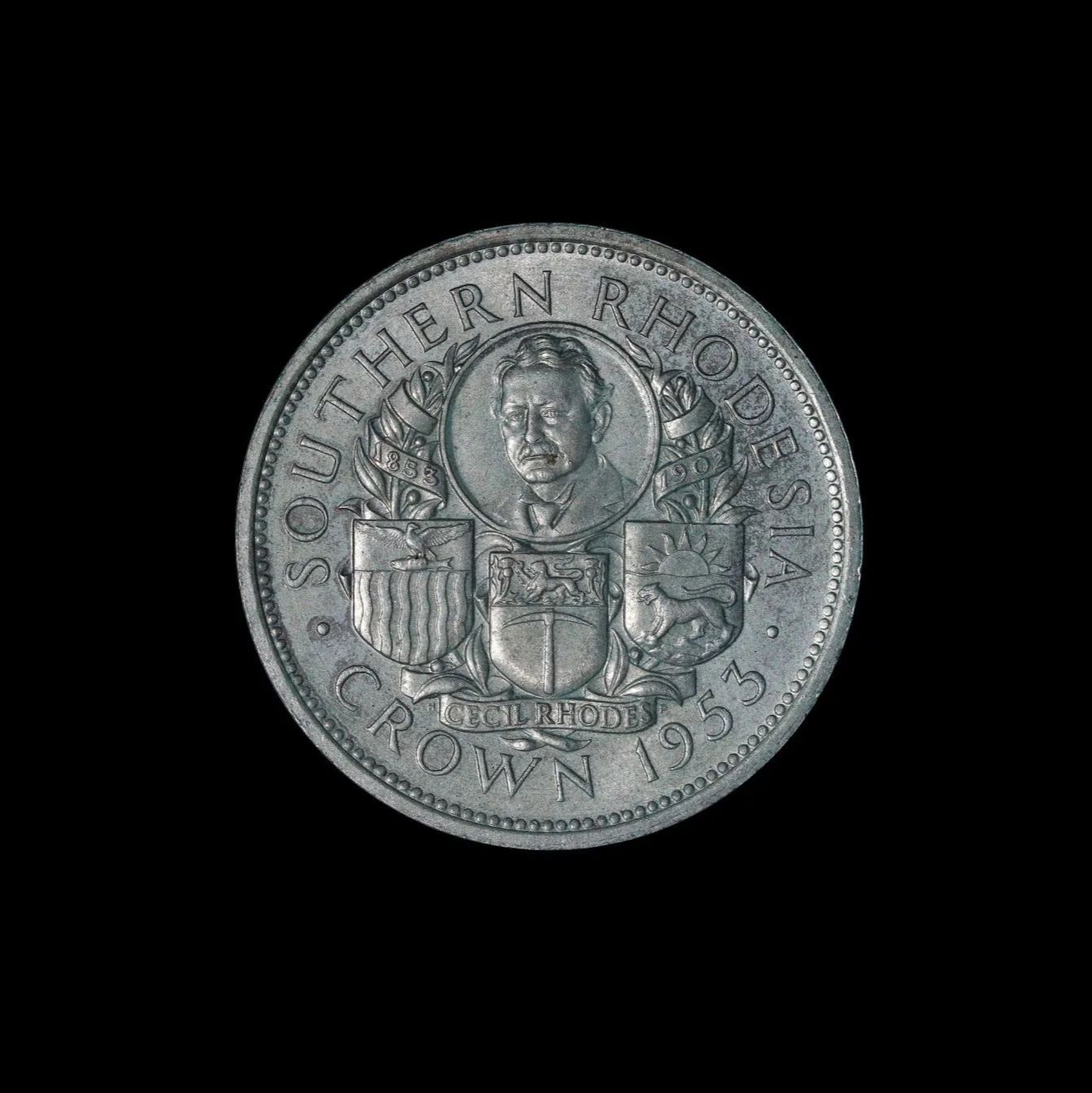 南ローデシア 1953年 クラウン銀貨 エリザベス2世 CAG MS64 南