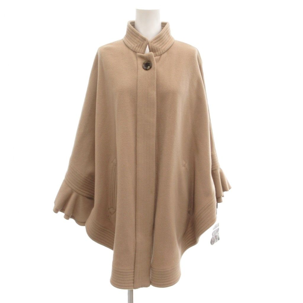 ソブ sov. ダブスタ タグ付き ポンチョ ジャケット 36 ウール フリル