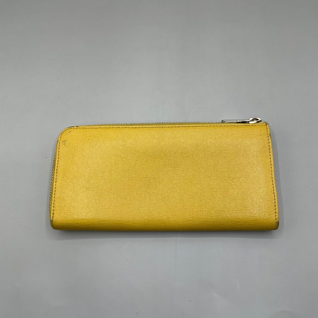 良品 FURLA フルラ 長財布 ロングウォレット L字ファスナー ゴールド 