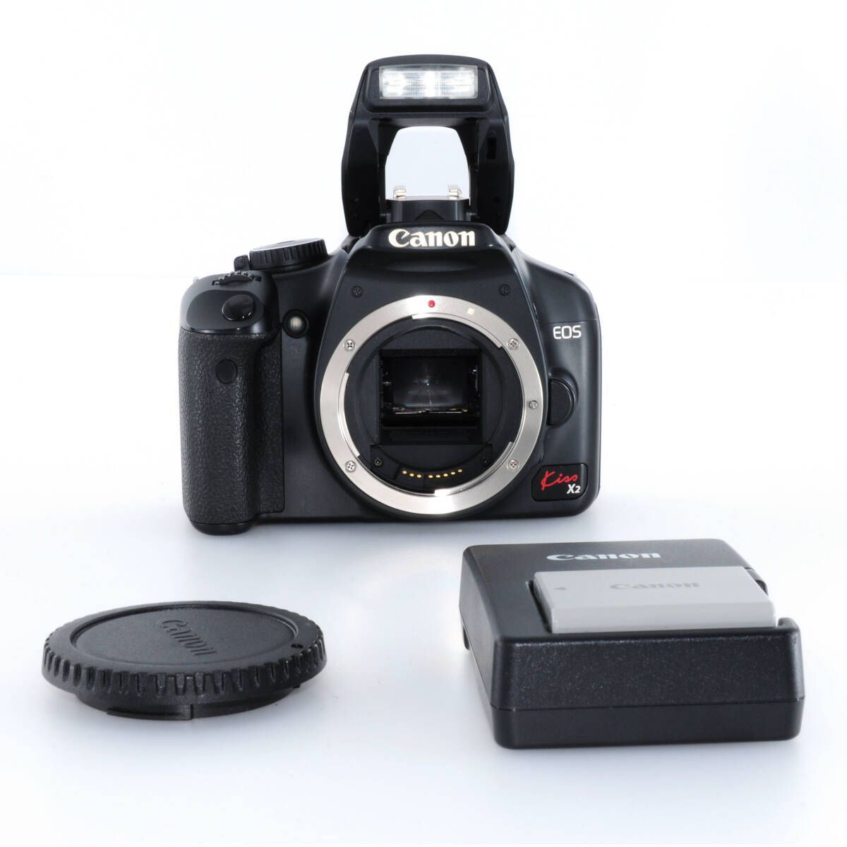 キヤノン】Canon EOS Kiss X2 デジタル一眼レフ + バッテリー + 充電器