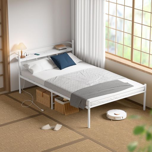 【耐荷重300Kg・2口コンセント】ベッドフレーム シングル Holdm コンセ 耐荷重300Kg・2口コンセント】ベッドフレーム シングル Holdm コンセ