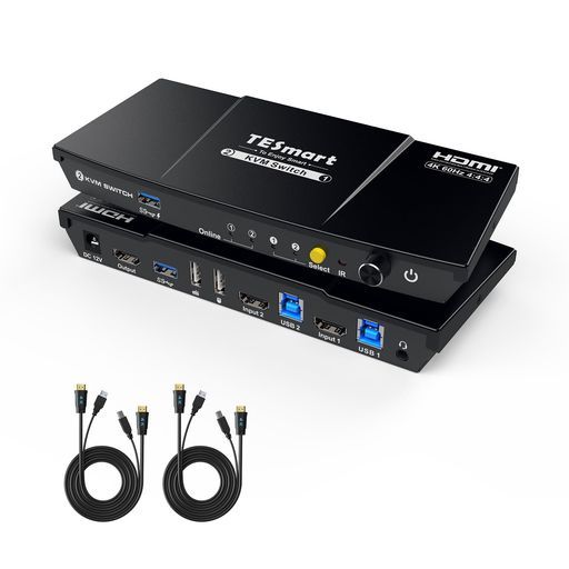 PC周辺機器 【美品】TESmart 8ポート HDMI KVMスイッチ PC切替器