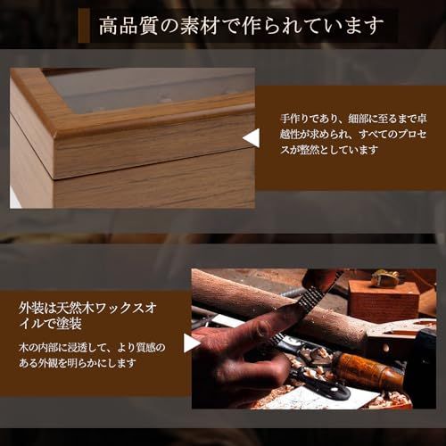 5本 腕時計収納ケース 木製 時計ケース 腕時計収納ボックス ウォッチボックス 透明窓付き ガラス天板 時計 コレクションケース 腕時計ケース 小物入れ 男女兼用 インタリア用 レザー製クッション 鍵付き 観賞用 その他 キッチン 食器 キッチン 日用品 その他