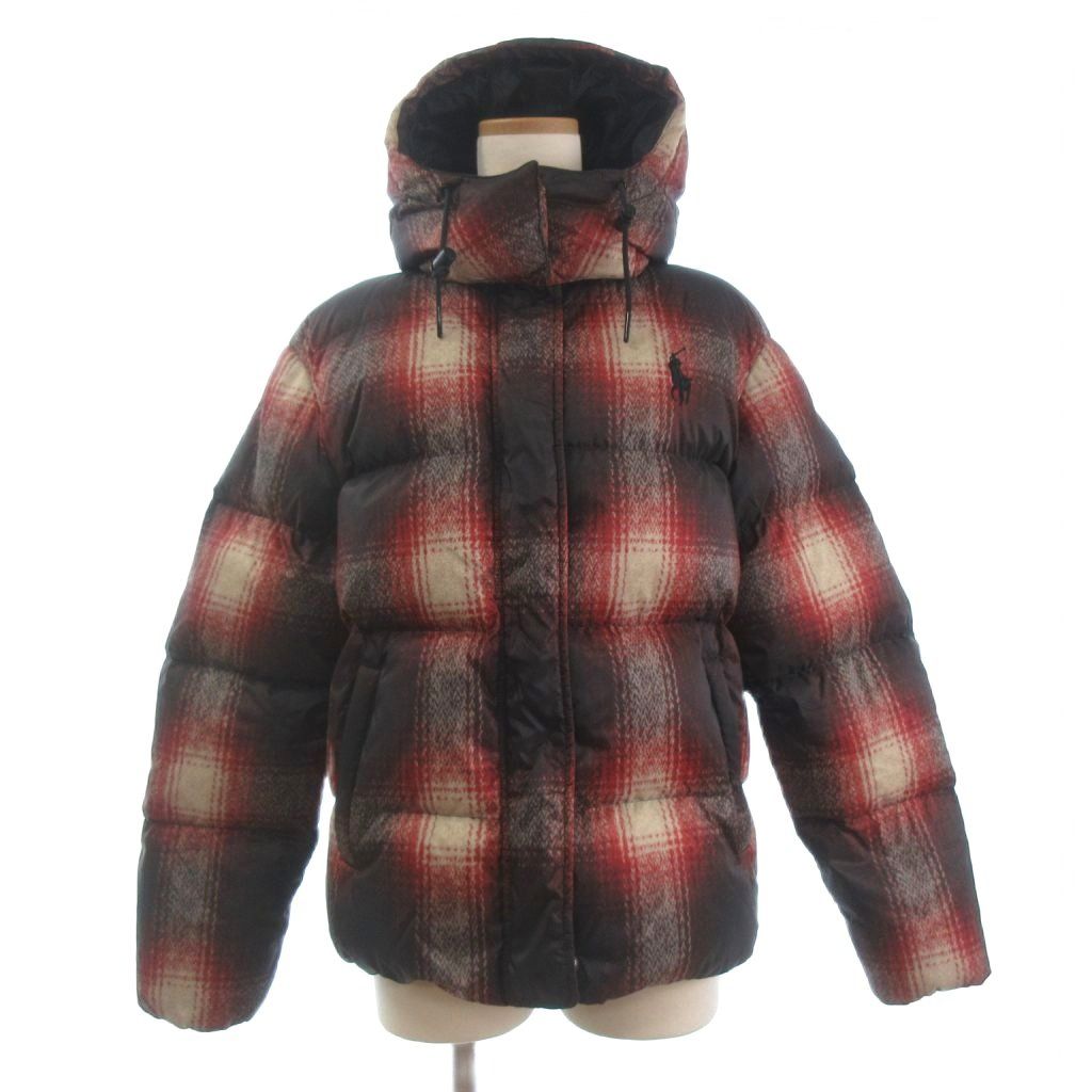 美品‼︎ Polo Ralph Lauren 赤×黒チェック ダウンJK S(7) ポロ ラルフローレン POLO RALPH LAUREN 美品 ダウンジャケット 長袖