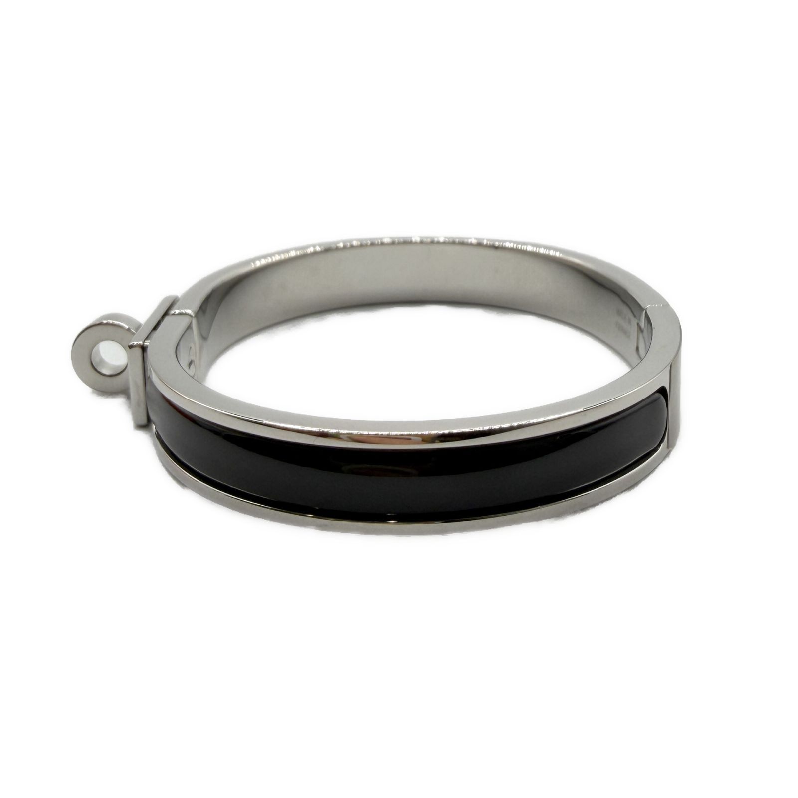 エルメス(HERMES) ミニ クリック ケリー ブレスレット 黒 シルバー金具