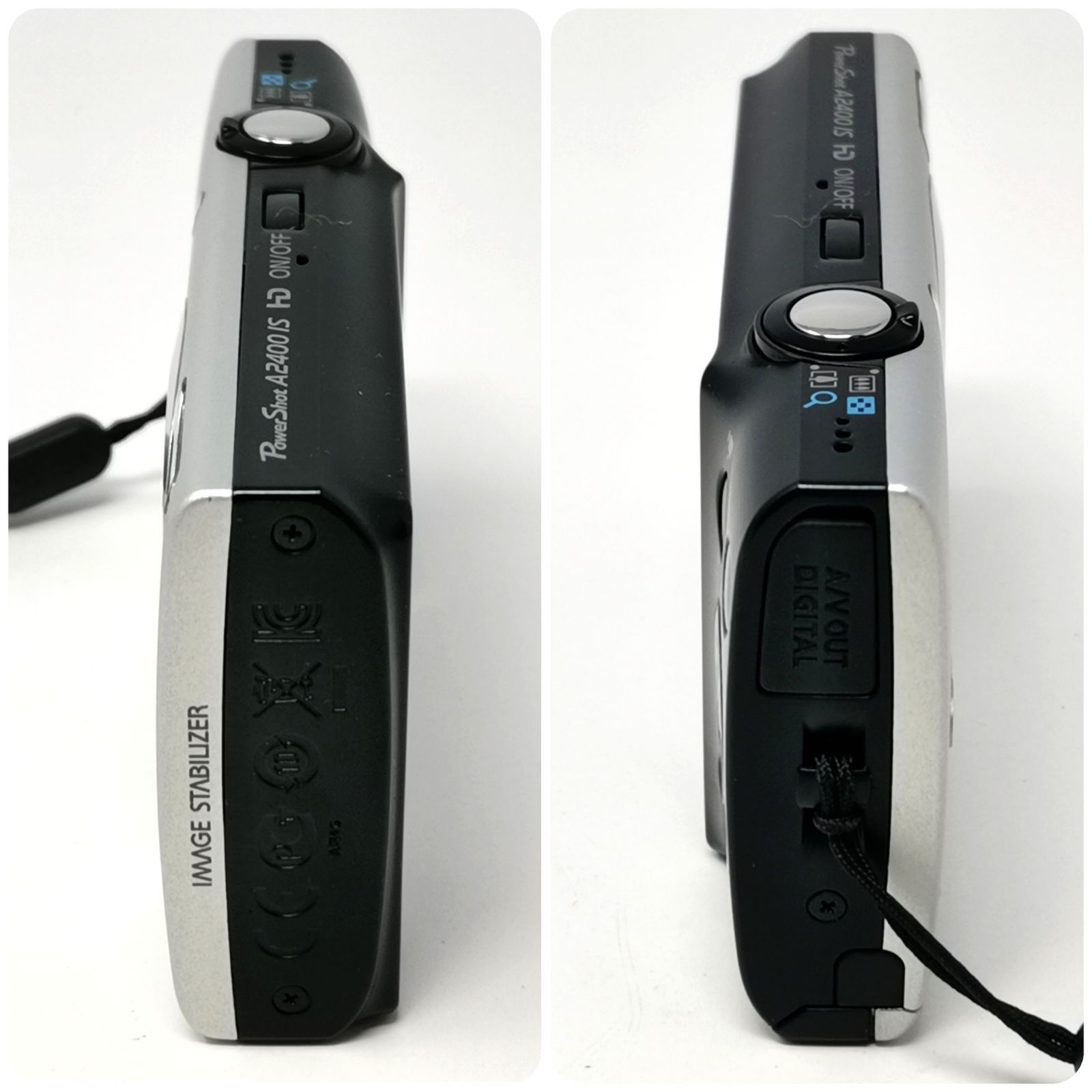 キャノン power shot A2400 デジカメ PC1731 動作確認済み シルバー