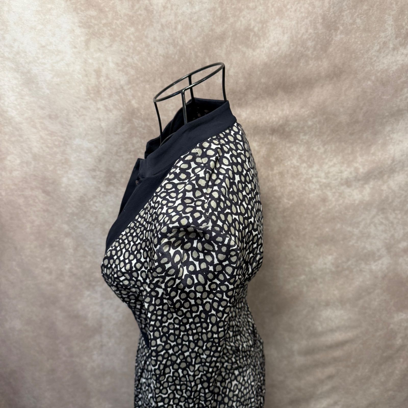 ✨Max Mara マックスマーラ 総柄 ロングワンピース 40 ブラック