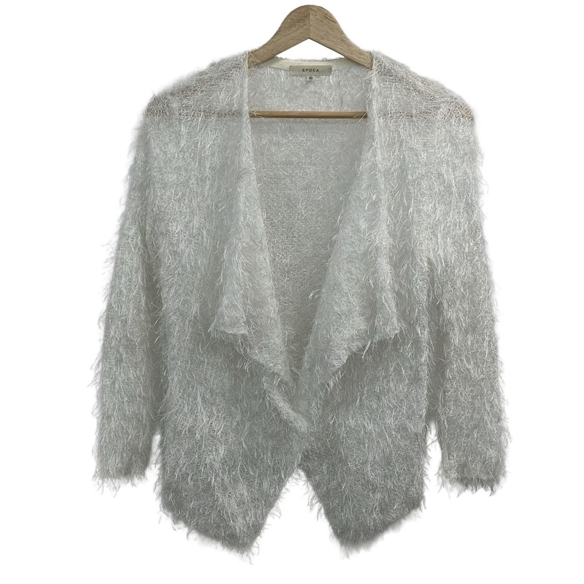 EPOCA エポカ カーディガン サイズ40 M レディース - 白 長袖|フリンジ