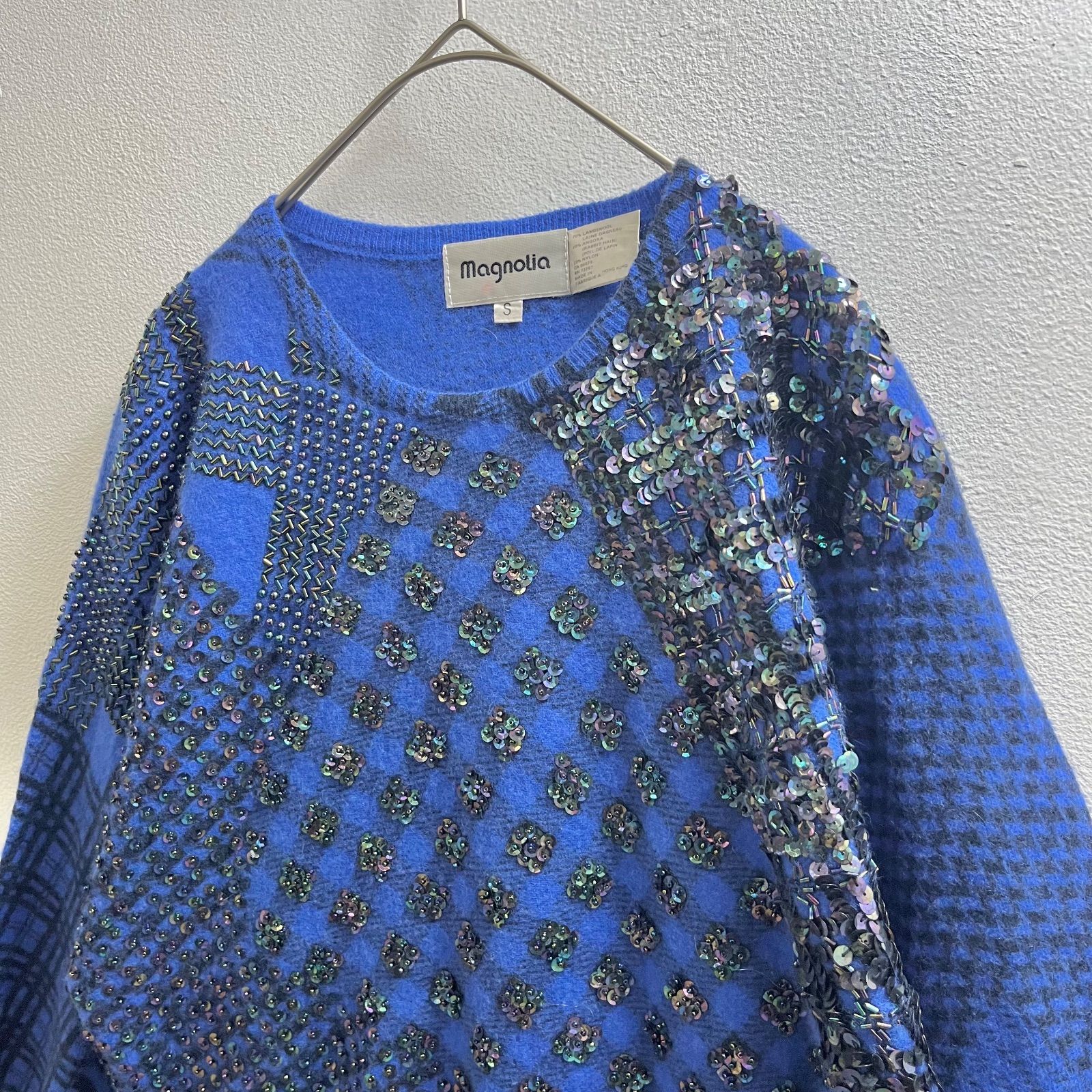 USA 80s 90s Vintage ニット ヴィンテージ セーター 刺繍 ビーズ 