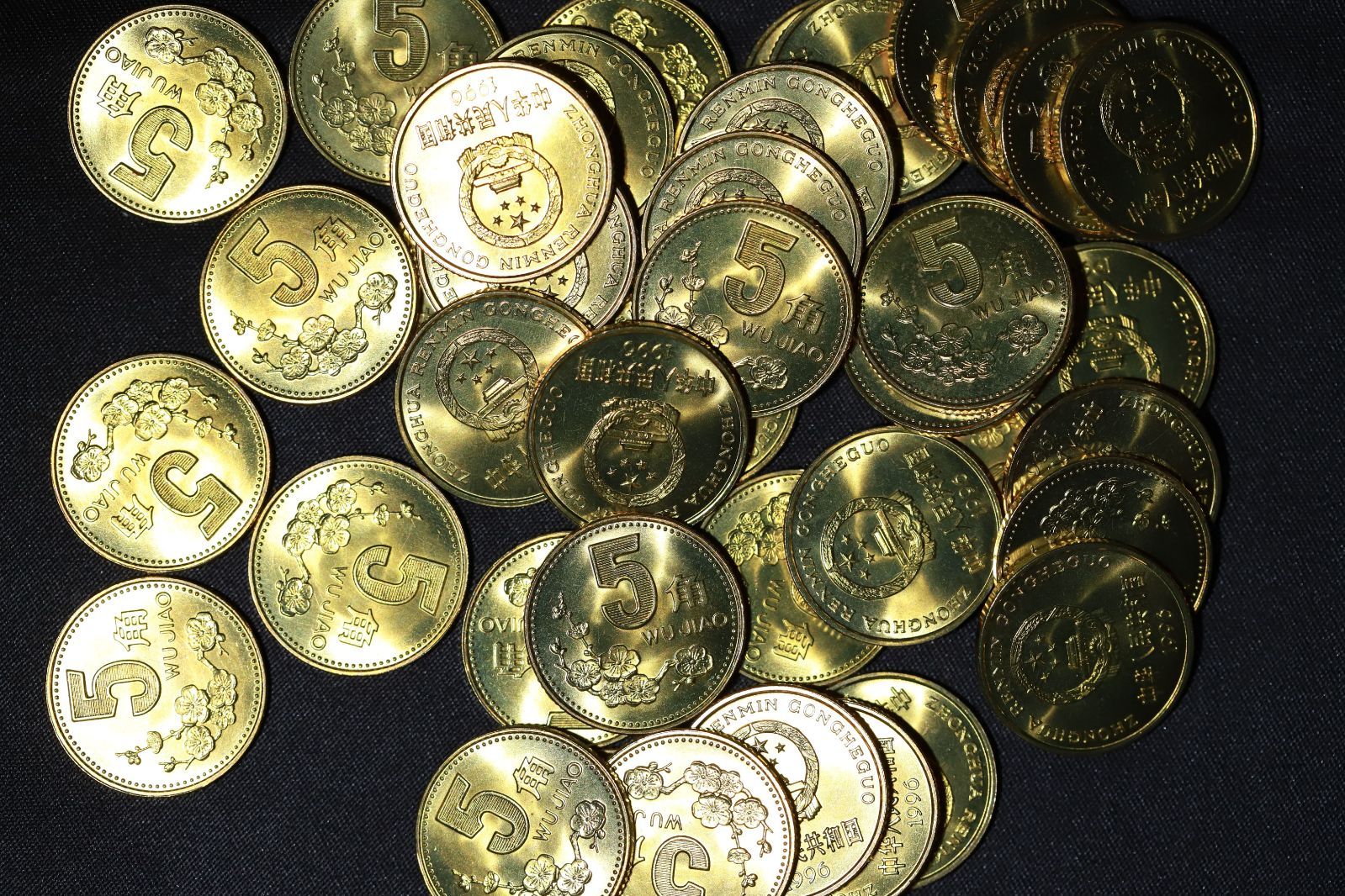 CHINA 中国 5Cents 伍角 UNC ロール開封品 未使用 40枚 外国コイン