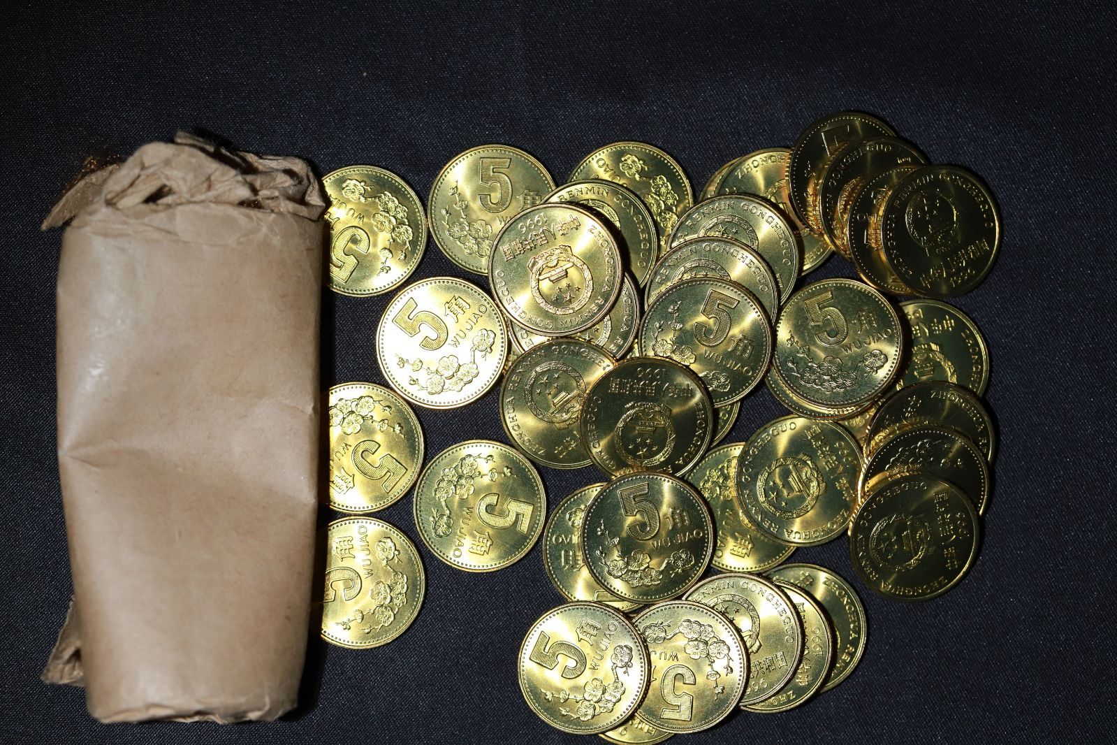 CHINA 中国 5Cents 伍角 UNC ロール開封品 未使用 40枚 外国コイン