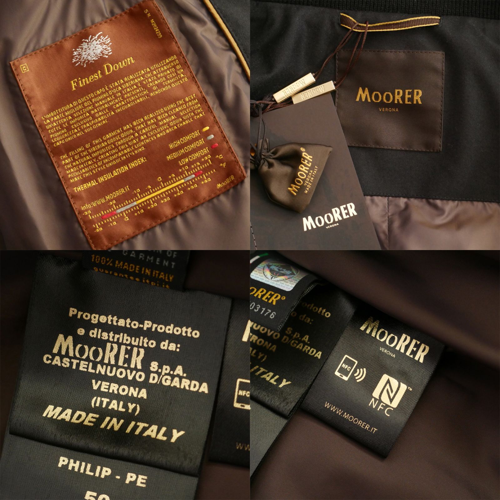 dt221○50○黒○冬の決め手の勝負服○MooRERムーレー○着脱リアル 