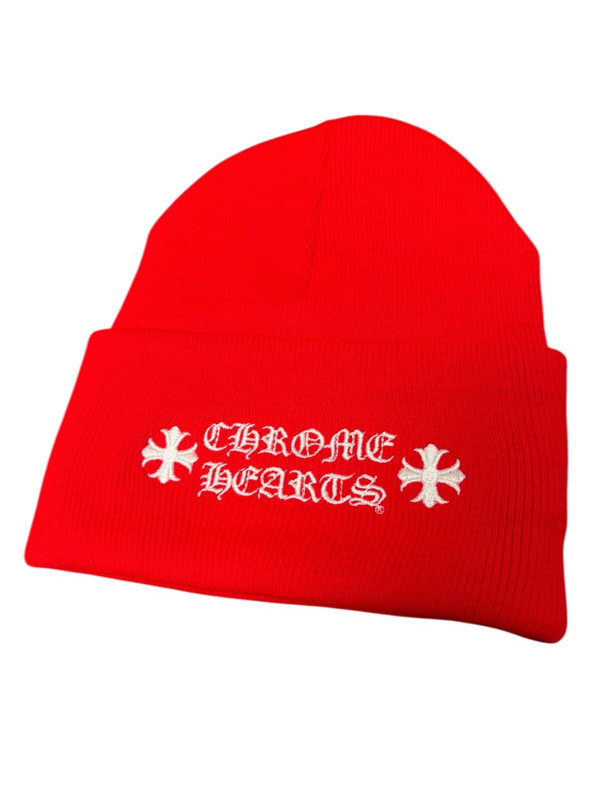 【激安出品！】未使用！CHROME HEARTS ビーニー　ロゴ 新品未使用品 クロムハーツ Chrome hearts ビーニー ニット帽 beanie