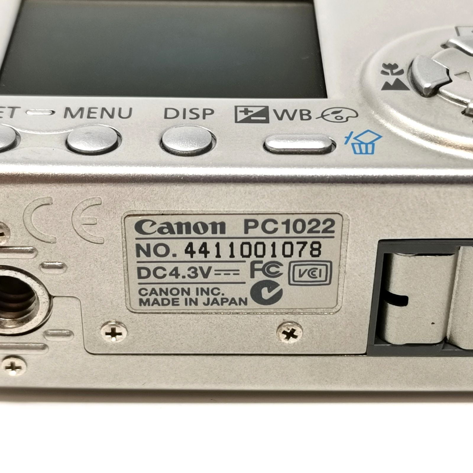 キャノン IXY デジタル200a シルバー PC1022 バッテリーないため動作