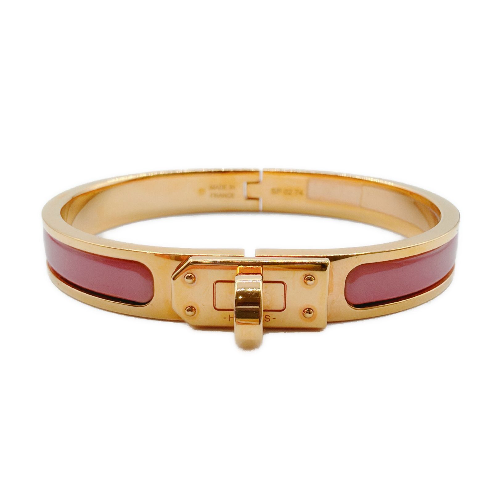 エルメス(HERMES) ミニ クリック ケリー ブレスレット ローズパッチ