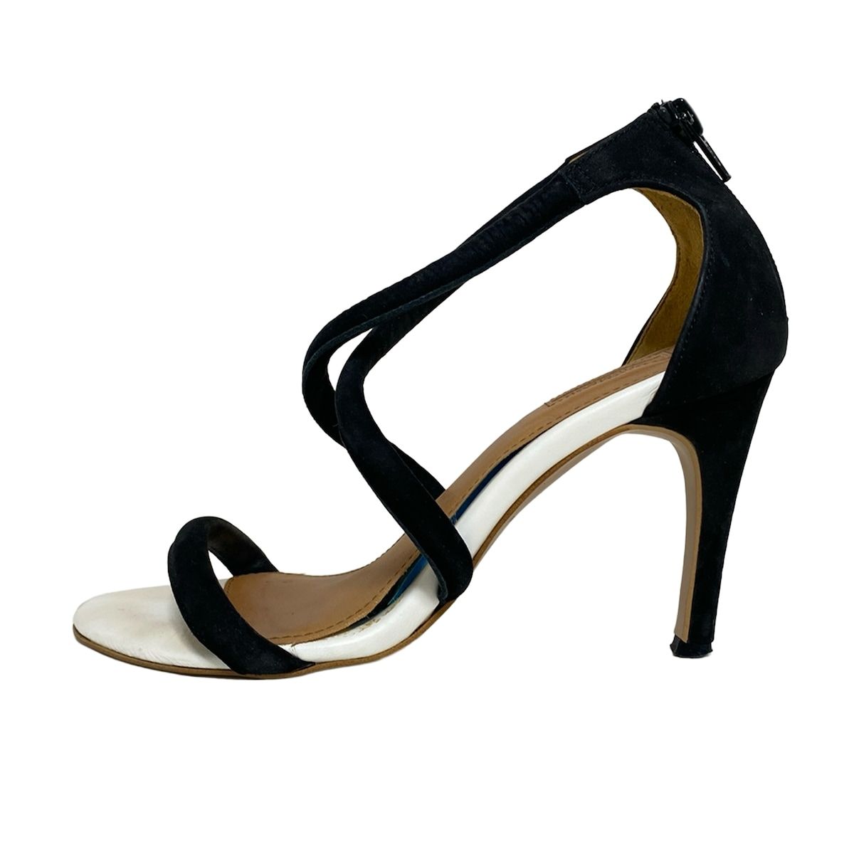 CHEMBUR(チェンバー) パンプス 36 レディース 黒×白 オープントゥ