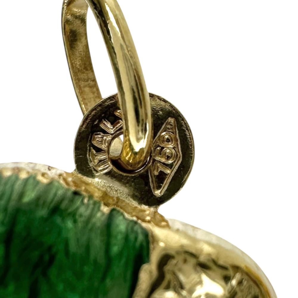 象モチーフ エナメル ペンダントトップ K18ゴールド 18金 1.4g