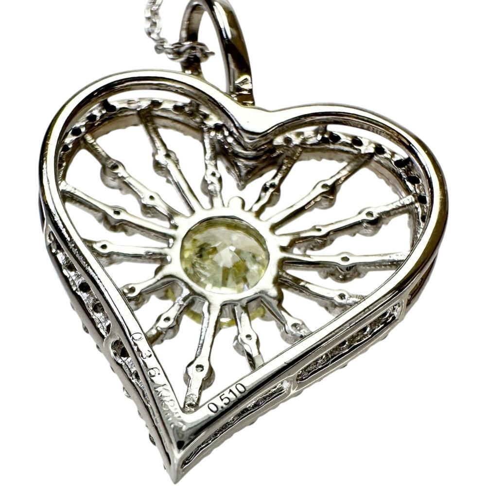 ハートモチーフ ダイヤモンド(推定L-I1) 0.510ct その他ダイヤモンド