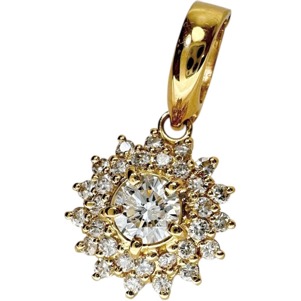 ダイヤモンド 0.63 ct ペンダントトップ K 18ゴールド 18金 1.9 g レディース NN