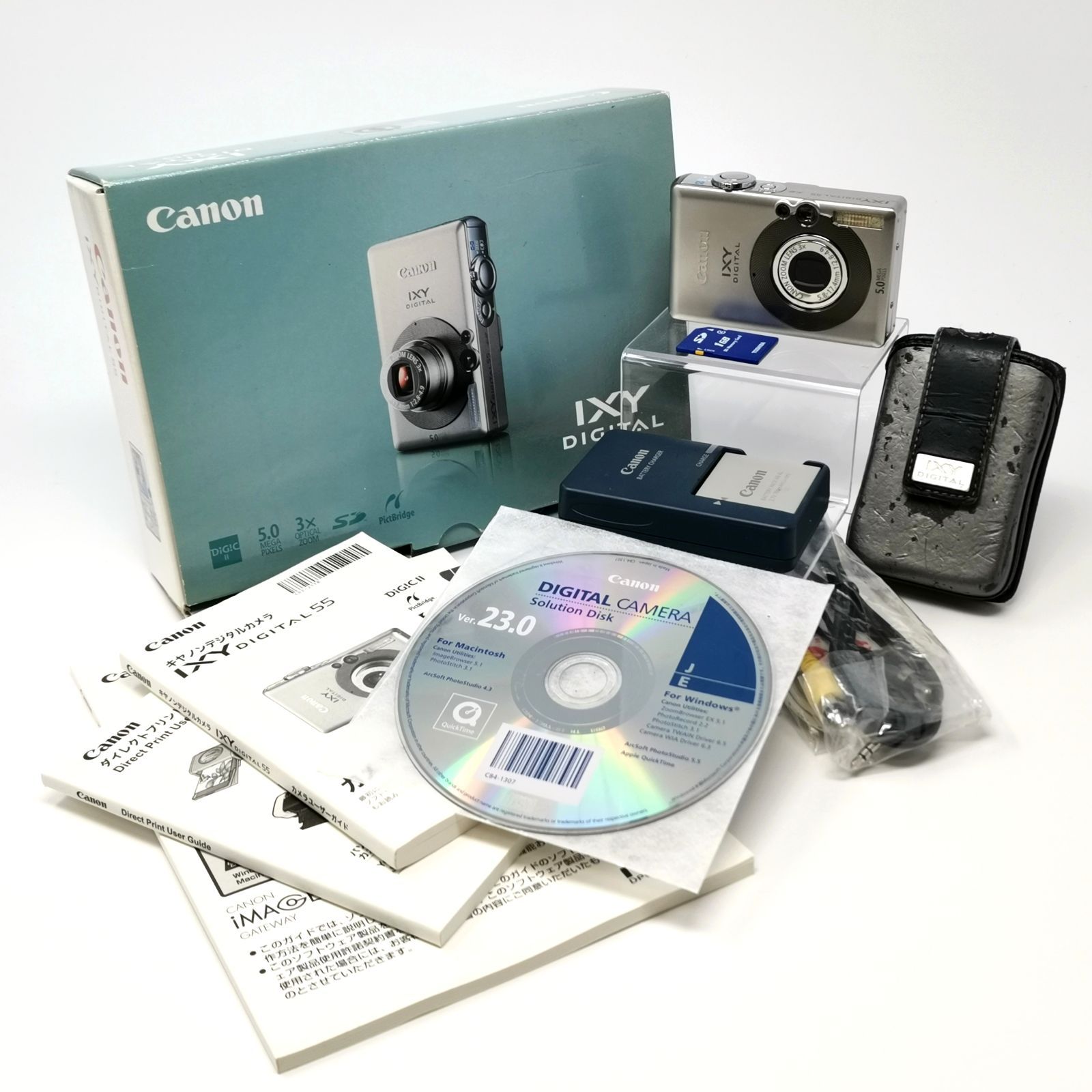 キャノン IXY digital 55 デジカメ PC1150 動作確認済み 箱あり ユーザ