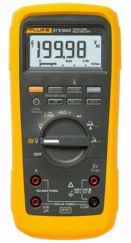 Fluke 87 VMAX True RMS ヘビーデューティー IP 67 マルチメーター -