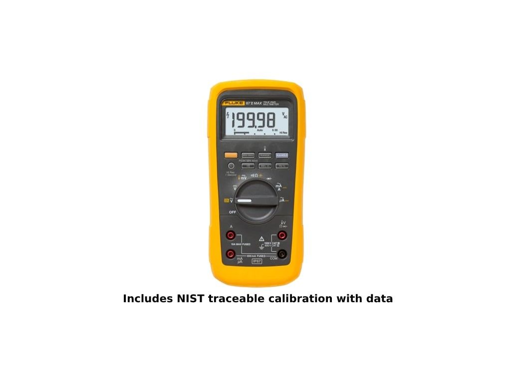 Fluke 87 VMAX CAL 真の実効値デジタルマルチメーター NISTトレーサブル校正器付属