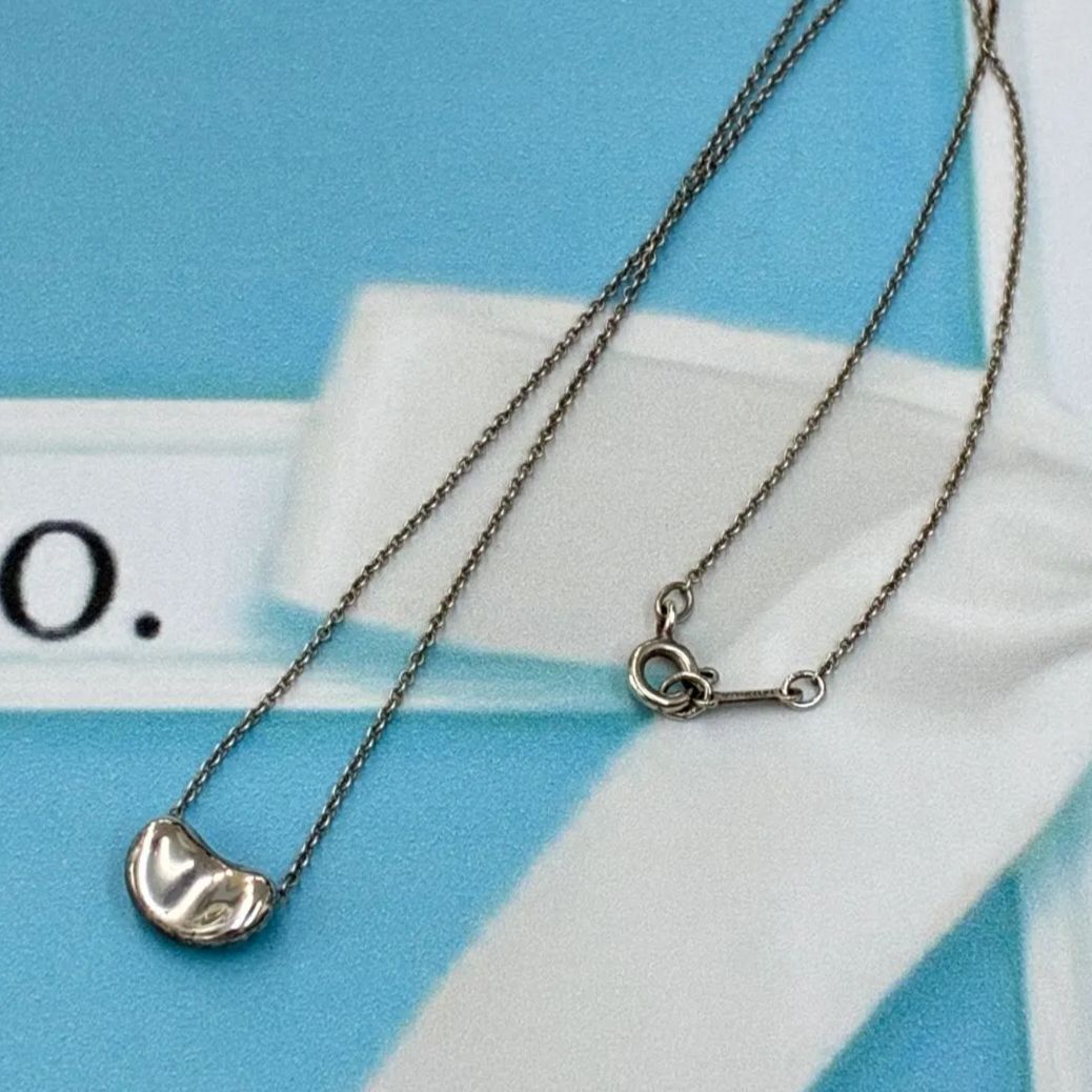 【美品】ティファニー ビーン ネックレス ミニ SV925 定番 人気 TIFFANY&Co.（ティファニー） ビーン ネックレス SV925 シルバー