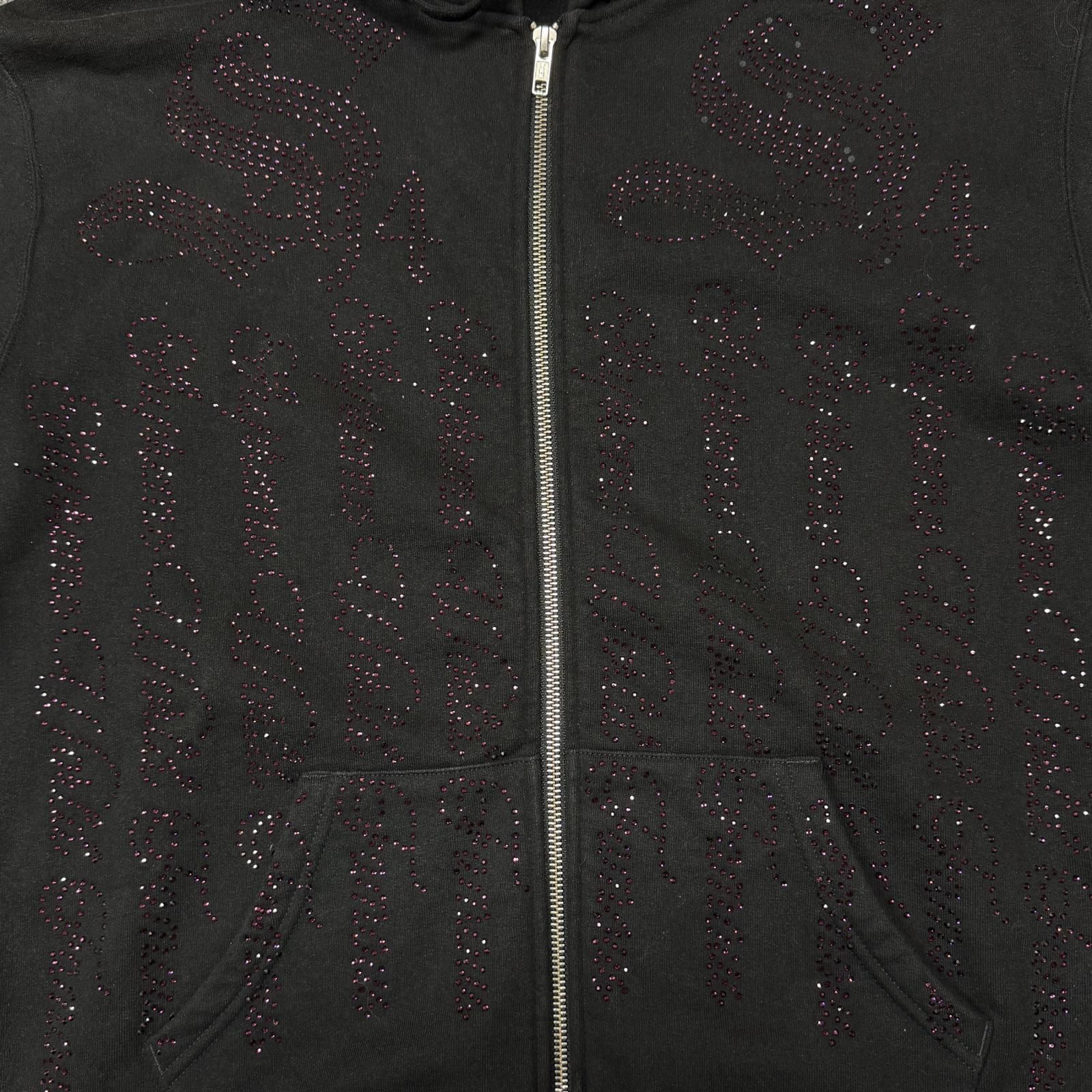 国内正規 Supreme 22SS Rhinestone Zip Up Hooded Sweatshirt ライン 
