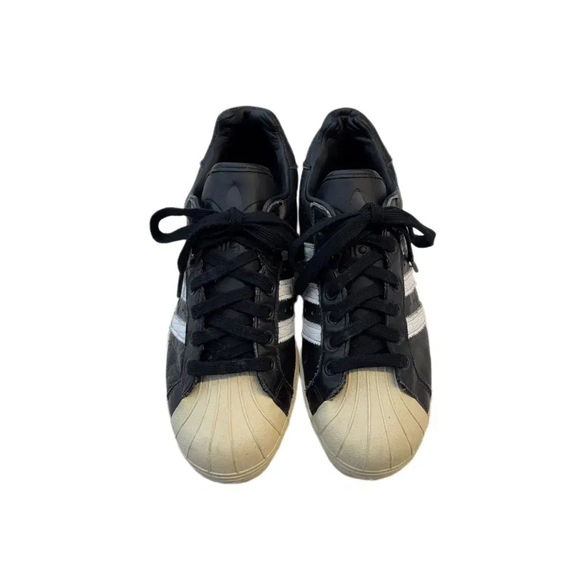 アディダス 黒白 スニーカー 255