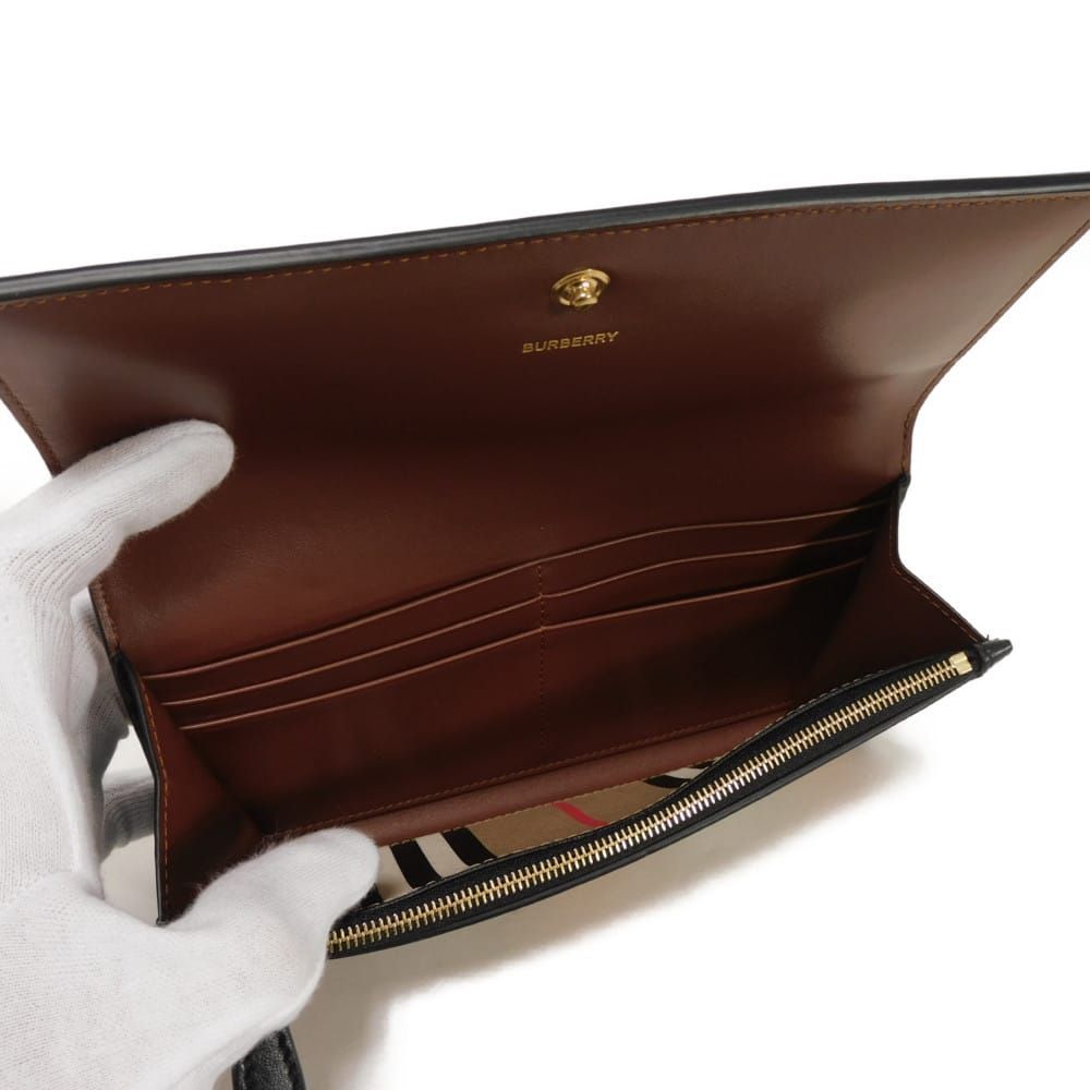 BURBERRY バーバリー アイコン ストライプ コンチネンタル ウォレット