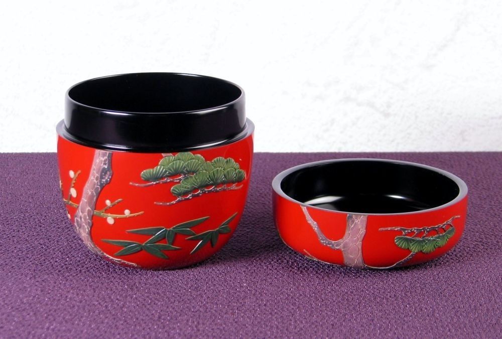 琉球漆器 紅房(べんぼう) 中棗 共箱 極美品 茶道具/26a015 - メルカリ