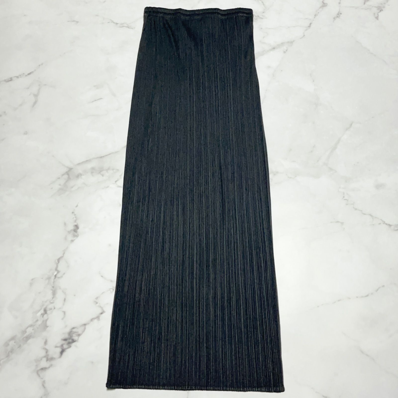 プリーツプリーズ PLEATS PLEASE 日本製 ポリエステル ブラック 黒 黒色 ロングスカート PP 05-JG 001