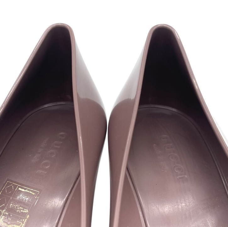 GUCCI グッチ ラバー ヒール シリコンパンプス インターロッキングG