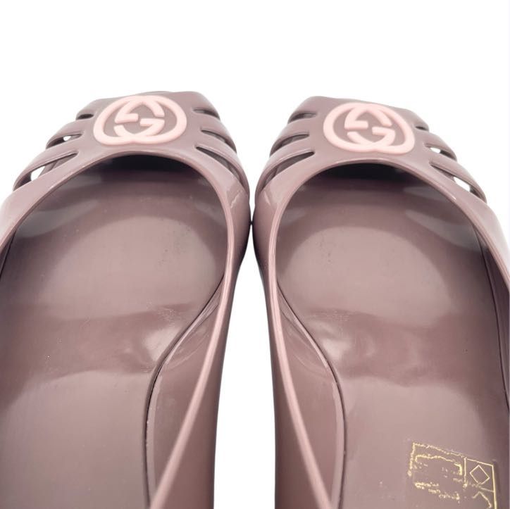 GUCCI グッチ ラバー ヒール シリコンパンプス インターロッキングG