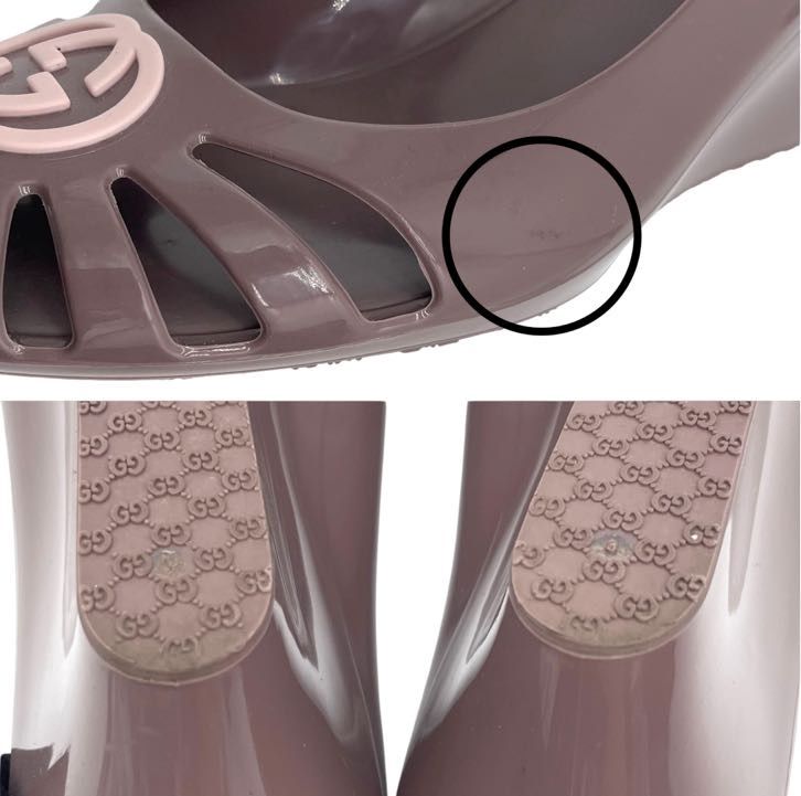 GUCCI グッチ ラバー ヒール シリコンパンプス インターロッキングG