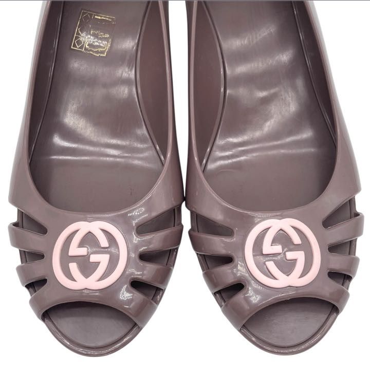 GUCCI グッチ ラバー ヒール シリコンパンプス インターロッキングG